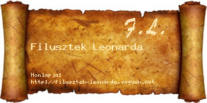 Filusztek Leonarda névjegykártya